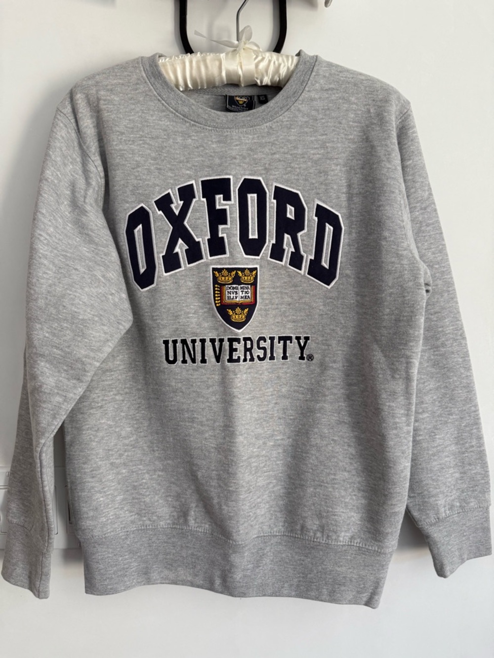 Oxford University Grey Crewneck Pullover Sweatshirt